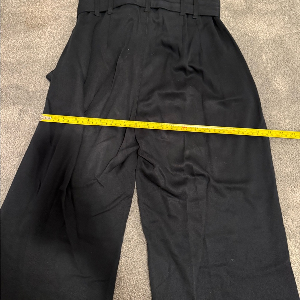 Abercrombie & Fitch Black Wide-Leg Pants with Wooden Button Accents Size S - Picture 5 of 7